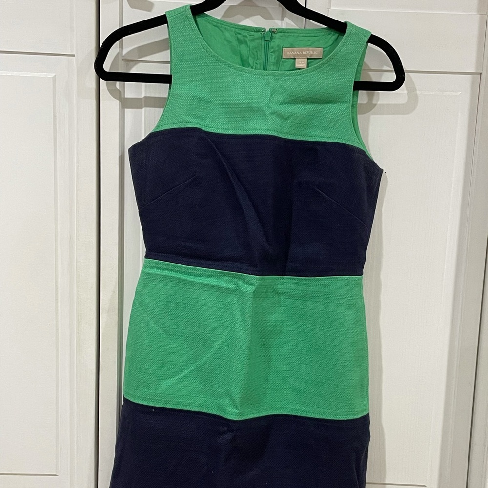Banana Republic Striped Linen Sleeveless Dress
